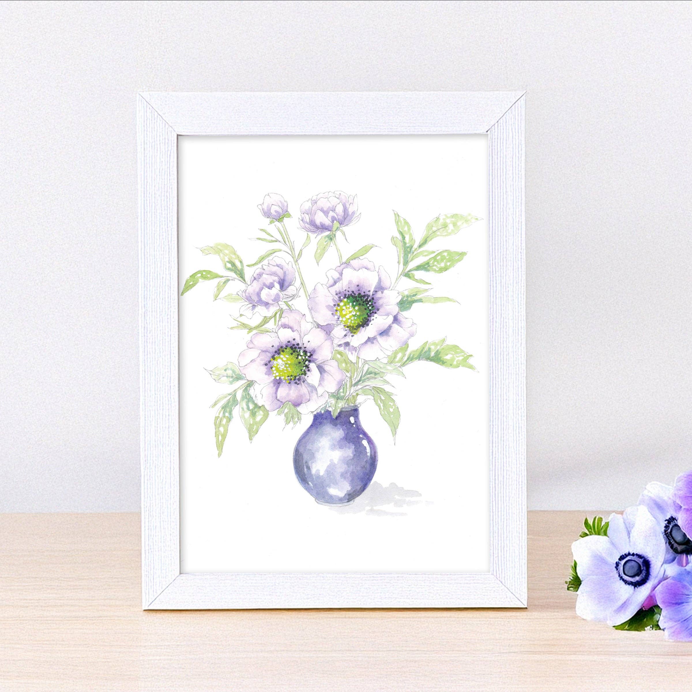 Blooms & Bouquets Watercolor Workbook by Willow Wolfe
