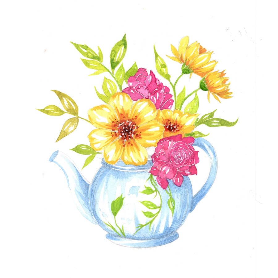 Pretty Pots Watercolor Workbook by Nya Wolfe