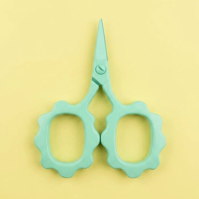 Mini Flowers Embroidery Scissors - Mint Green