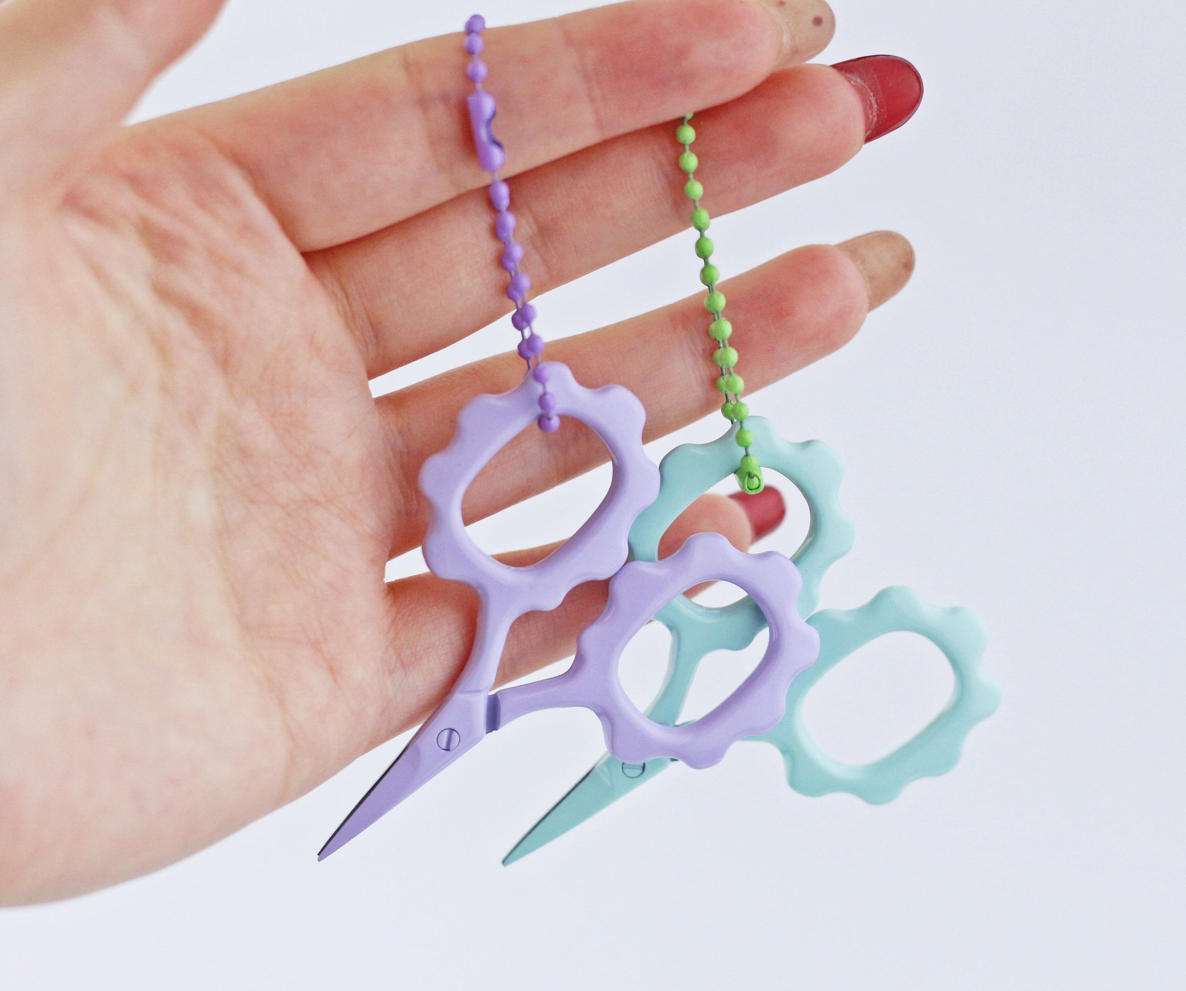 Mini Flowers Embroidery Scissors - Mint Green